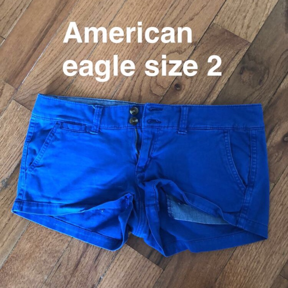 Size 2 blue American eagle shorts